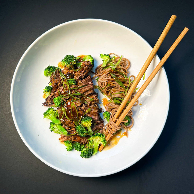 Slow Cooker Mongolian Beef with Soba Noodles