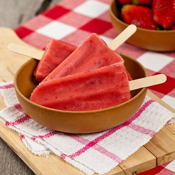 Strawberry Mango Chia Popsicles