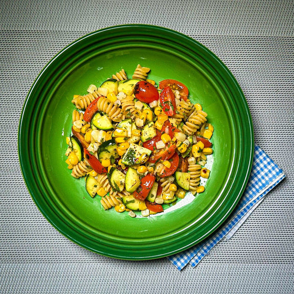 Corn & Zucchini Pasta Salad
