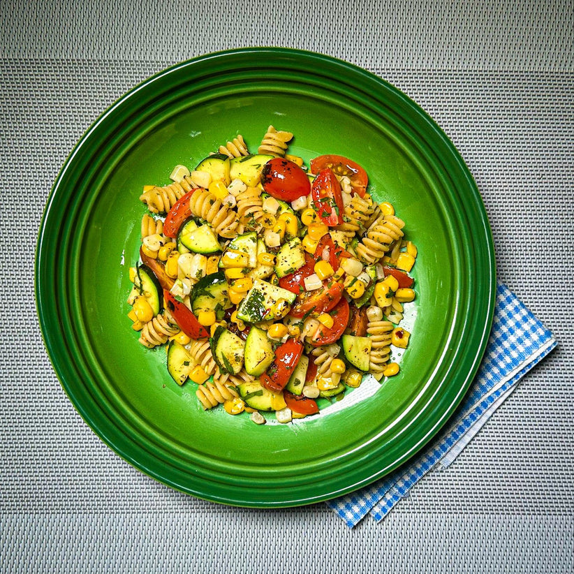 Corn & Zucchini Pasta Salad