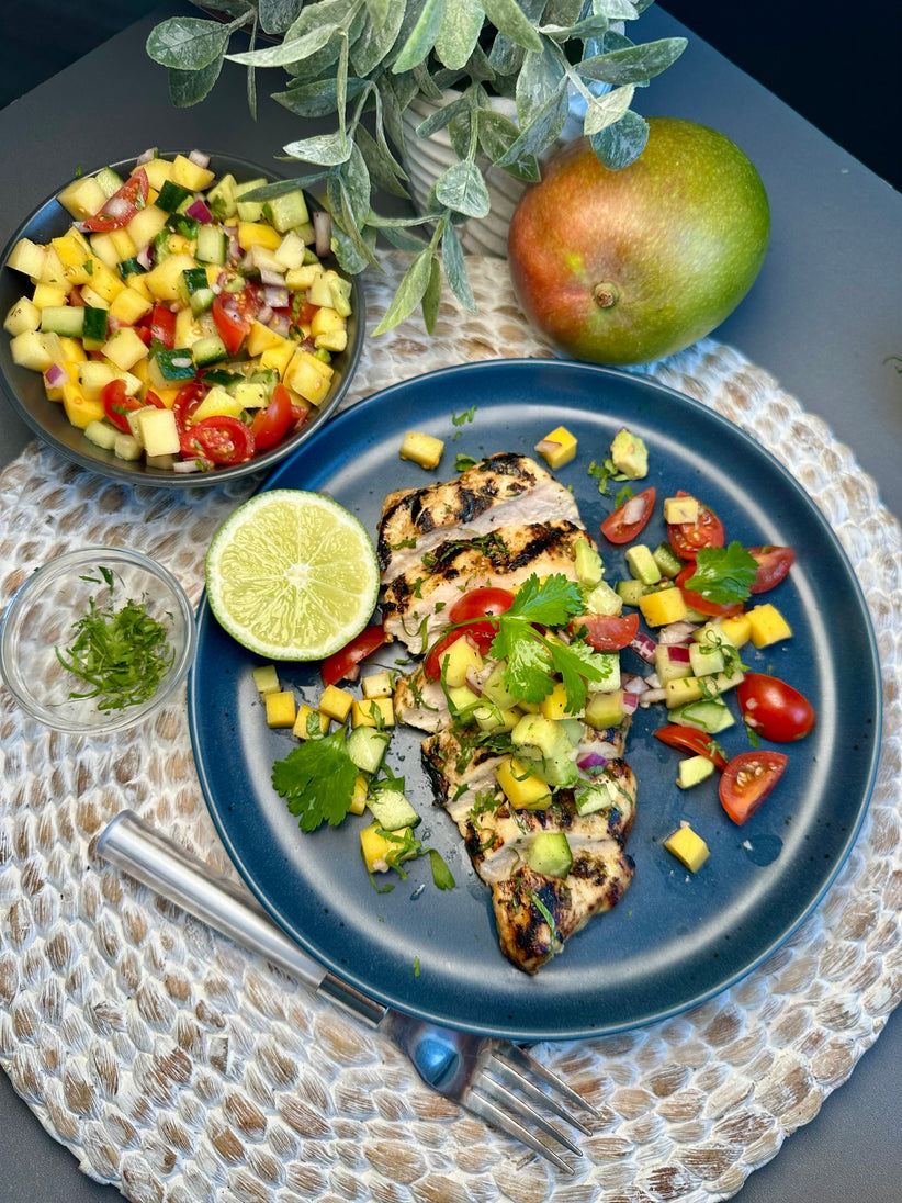 Grilled Cilantro Lime Chicken with Avocado Salsa