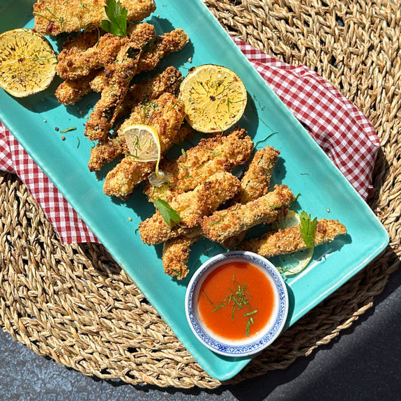 Air Fryer Zucchini Parmesan Fries