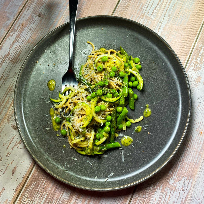 Vegetable Pasta with Basil Vinaigrette
