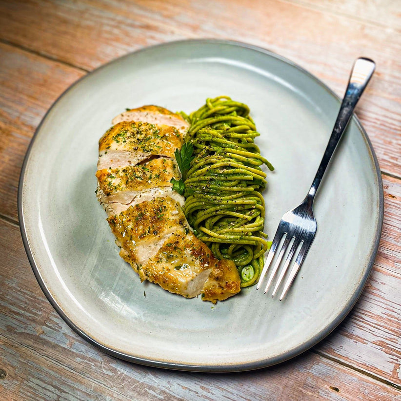 Green Pasta with Chicken