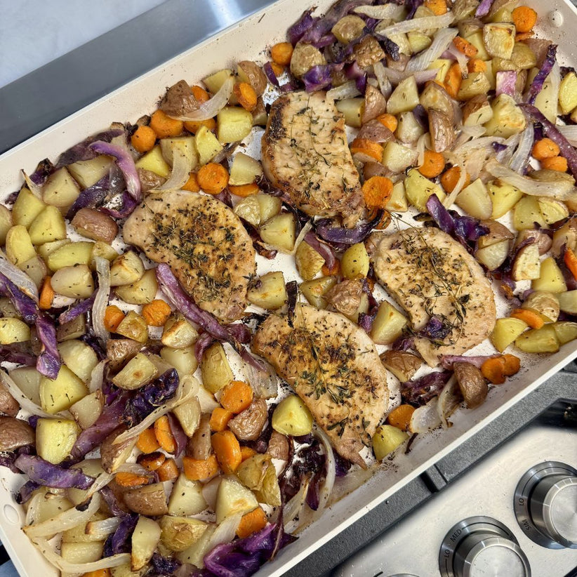 Sheet Pan Pork Chops & Veggies