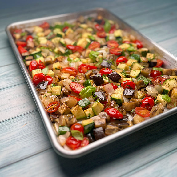 Oven Roasted Zucchini, Eggplant & Tomatoes