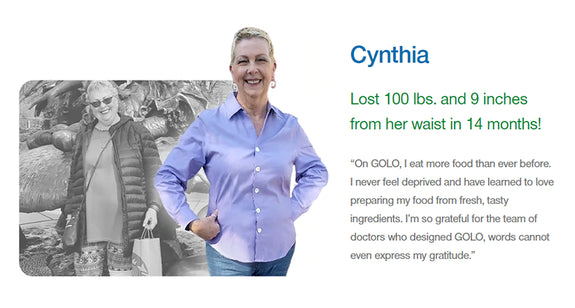 Photo from Cynthia's GOLO Journey