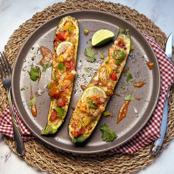 Zucchini Shrimp Enchiladas
