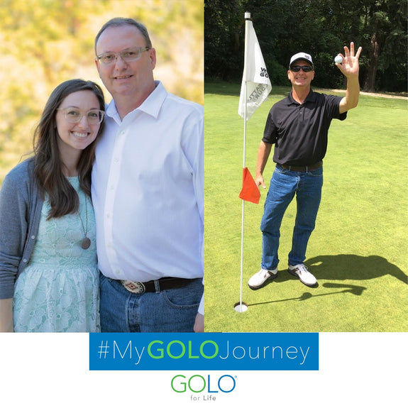 Photo of couple and golfing